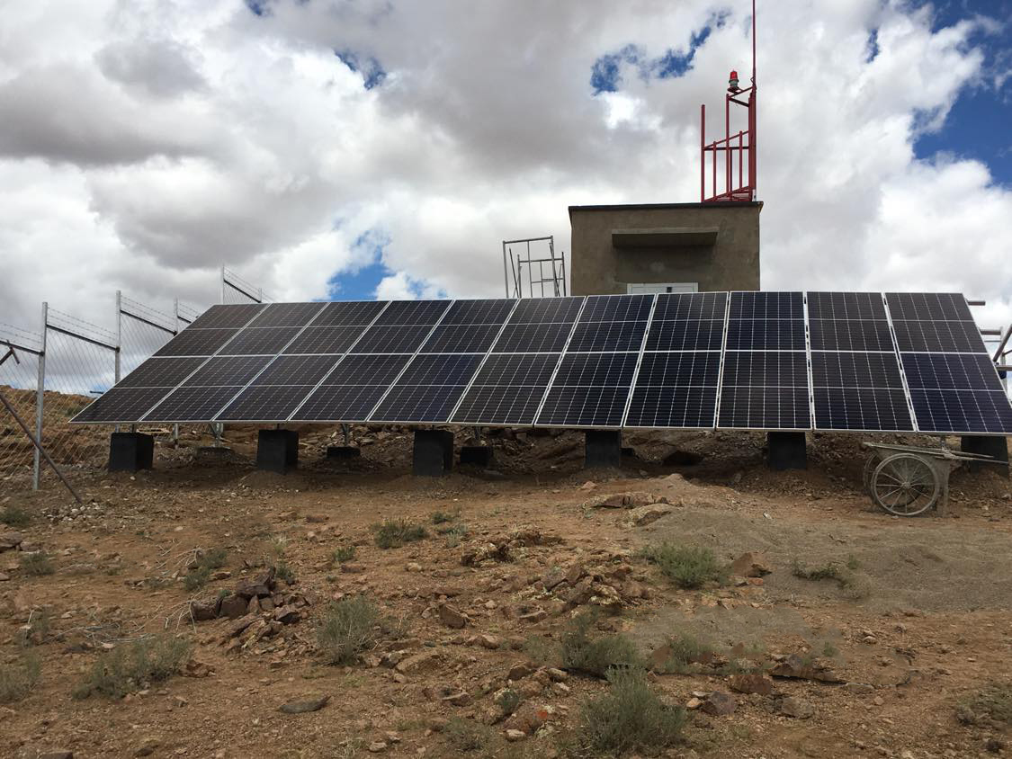 Oulu Solar photovoltaic system supply power to Mongolia Communication Base Stations